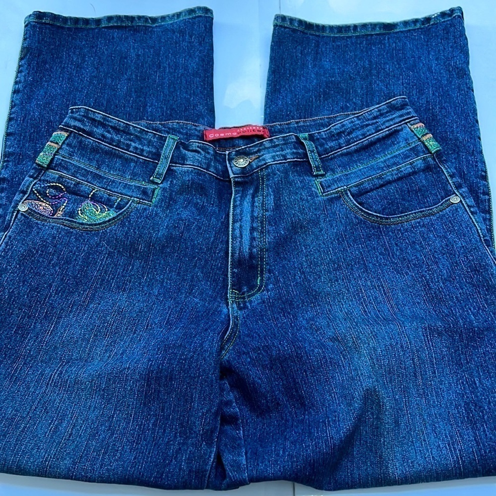 Cosmopolitan Jeanswear embroidered mom jeans size 12 P